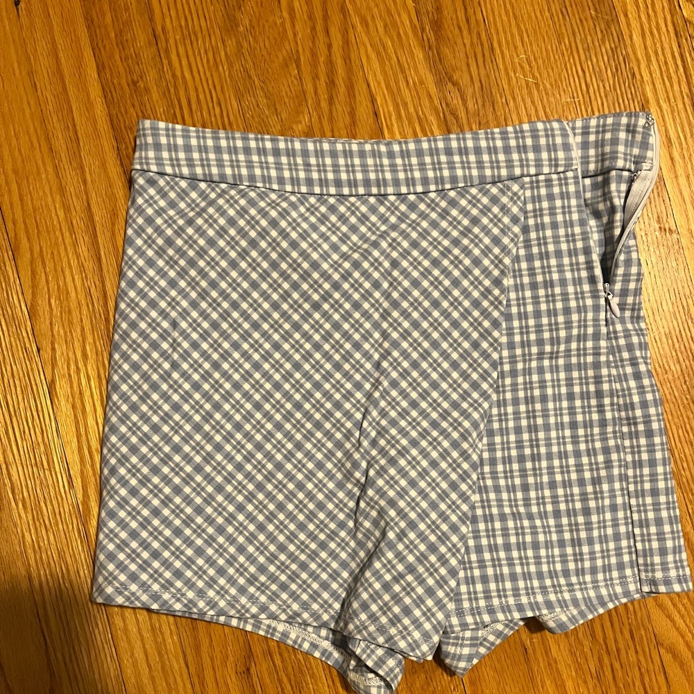 Blue Plaid Skort
